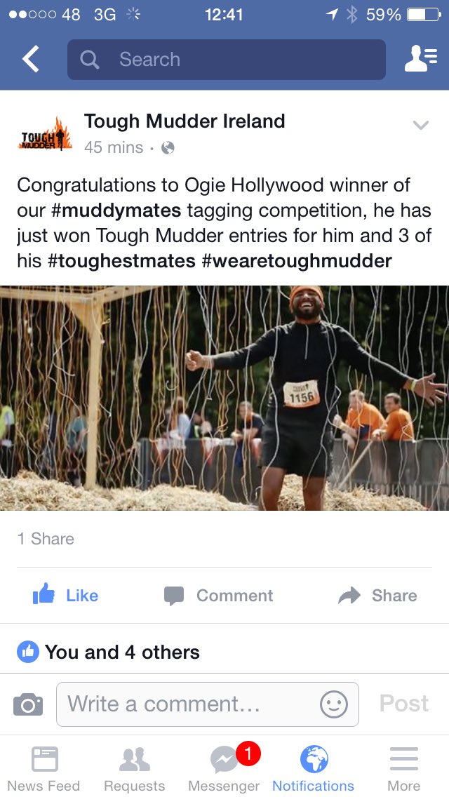 OgieHollywood's tweet photo. .@PatDivilly looks like I'll be joining you @ToughMudder any chance I can join the crew for training? #muddymates https://t.co/oOOemgHUK8