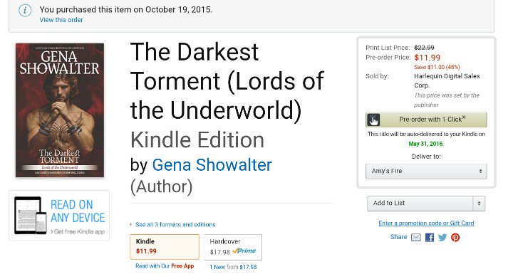 angelblue240's tweet image. So who else preordered @genashowalter The Darkest Torment the day it became available? #CantWaitForThis #MyFavSeries