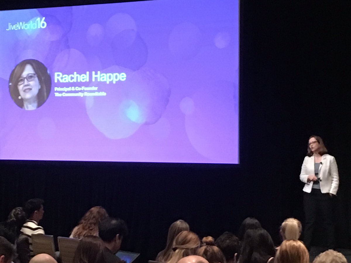 ToddMoran's tweet photo. "Becoming a Community Ninja!" by @rhappe at #JiveWorld, standing room only crowd! Onward @TheCR @JiveWorld https://t.co/eO03jJqQQs