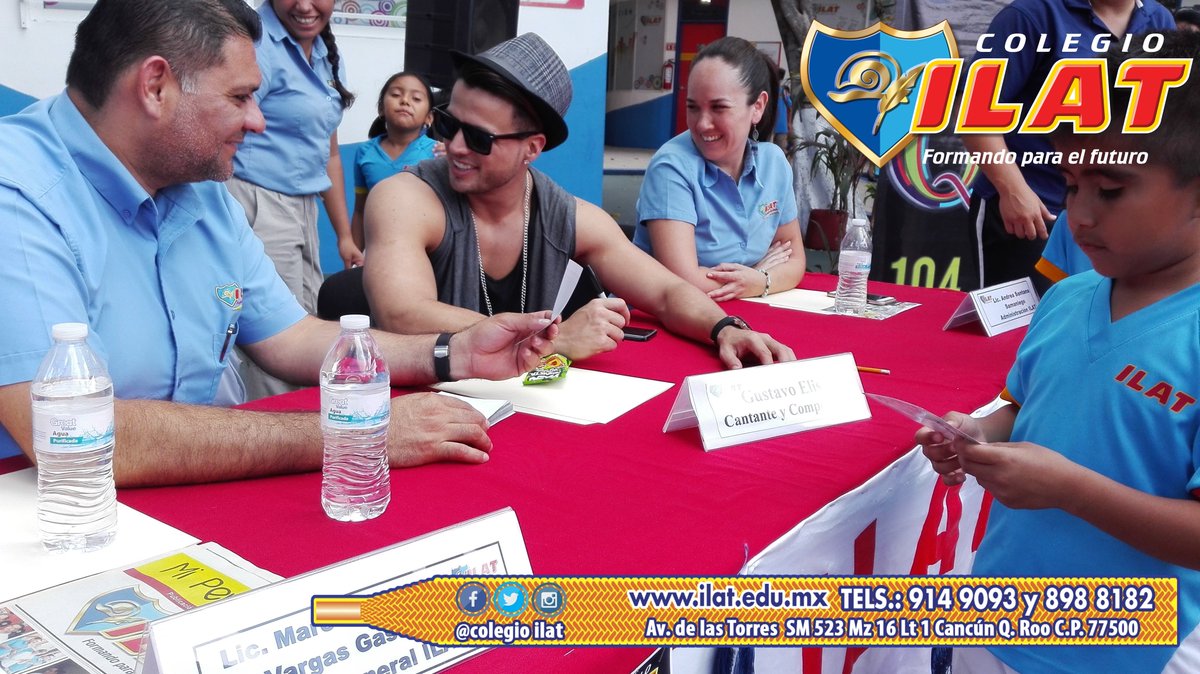 colegio_ilat's tweet photo. Firma de autógrafos de un gran talento como lo es @GustavoElis muchas gracias a @Qfm1043.  @pajaritovargas https://t.co/l5jPJ0C0ot
