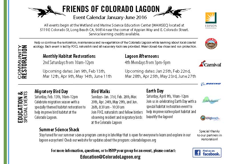 CSULB_Sustain's tweet photo. #FriendsofColoradoLagoon have a few volunteer &amp; restoration opportunities coming up - RSVP your group today! https://t.co/r9qmDYJZjp