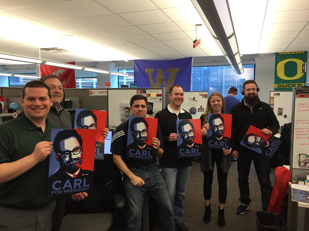 dshakejr's tweet photo. Voters have made their choice...Carl for President!!! They want NO MORE LUNS @Tintri @CarlStorageGuy https://t.co/gonuObHn5J