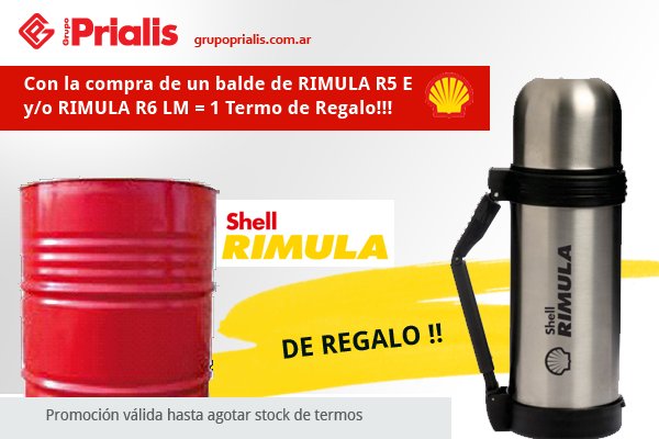 GrupoPrialis's tweet image. #PromoShell Con la compra de un balde de #RIMULA R5 E y/o RIMULA R6 LM = 1 Termo de Regalo!! bit.ly/1SQeQWx