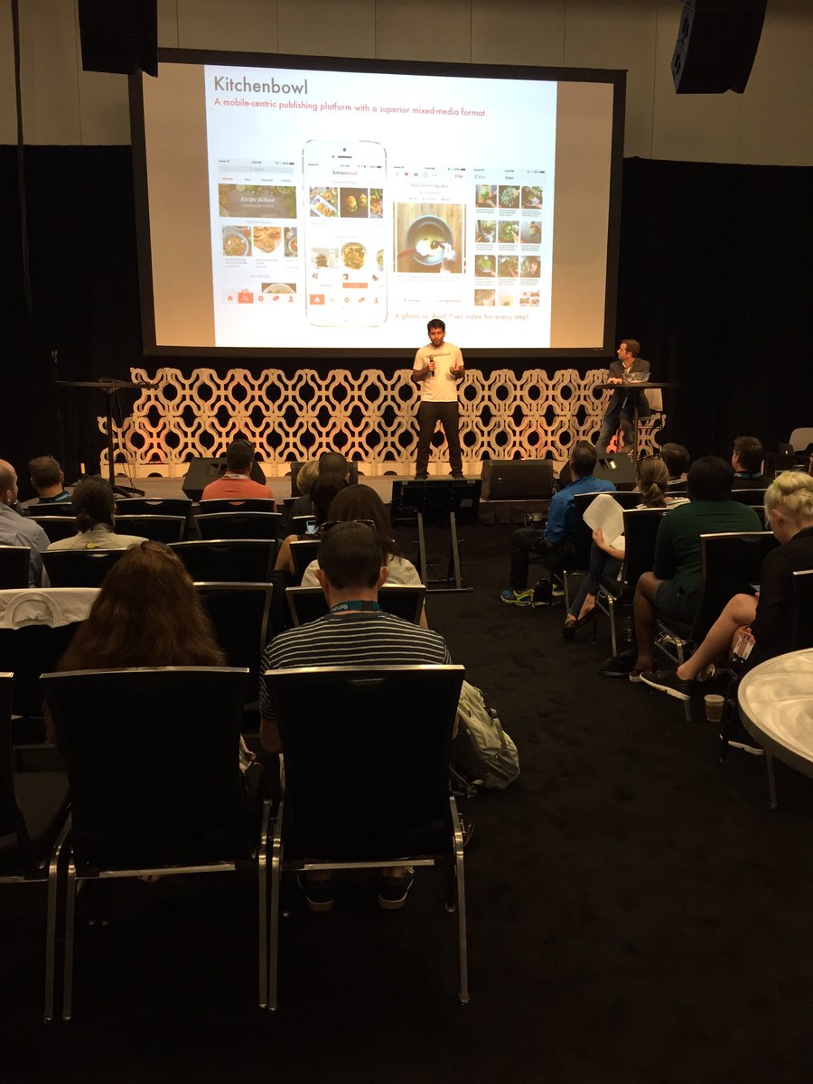 Intelivideo's tweet photo. Nice job @kitchenbowl on Pitch Stage at #SXSW #yum #hungry https://t.co/iKCPNCB9xt