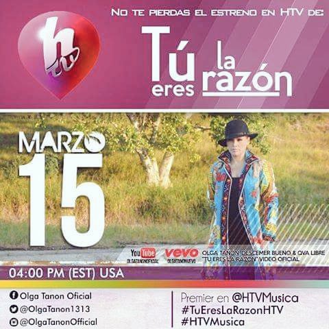 ADF__Panama's tweet photo. Hoy no te puedes perder por @HTVMusica el estreno de #TuEresLaRazon @OLGATANON1313 @Descemer_Bueno @QvaLibreOficial https://t.co/gnMVwfxtCn