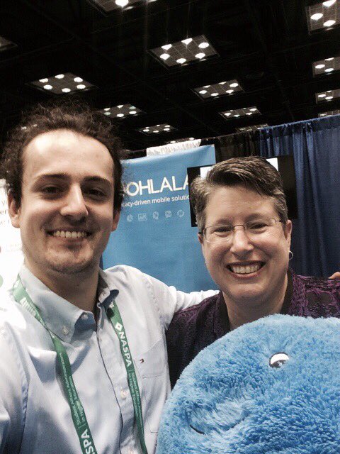 OctopusOllieO's tweet photo. Starting the morning off right with a selfie with my home girl @SherryMallory at #NASPA16 https://t.co/wZIa4fKhe4