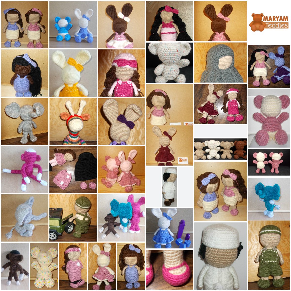 MaryamTeddies's tweet photo. **MaryamTeddies Collection** #faceless #dolls #teddies #crochet #muslim #toys #eid #gifts #Notintheshops https://t.co/xPJw0VGpmR