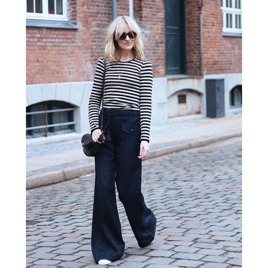 Our sustainable style Carmen Slacks on <a href="/blamefashion/">femme fatale</a>. The supplier is Tong Hui, whom we’ve worked with since 2008.