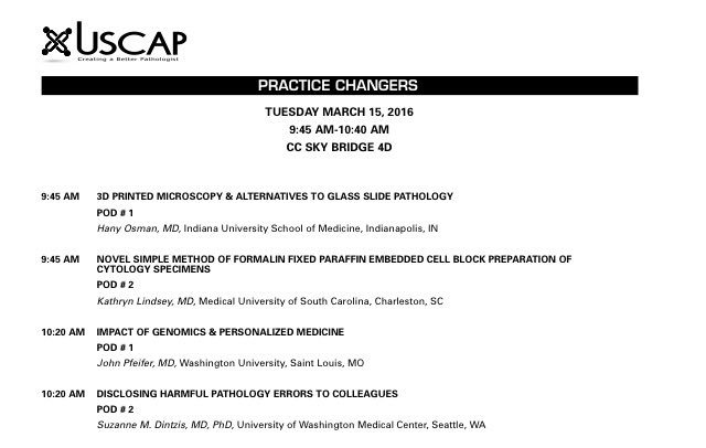 feldstej's tweet photo. #USCAP2016 #practicechangers #tues https://t.co/o8m5WkkEPh