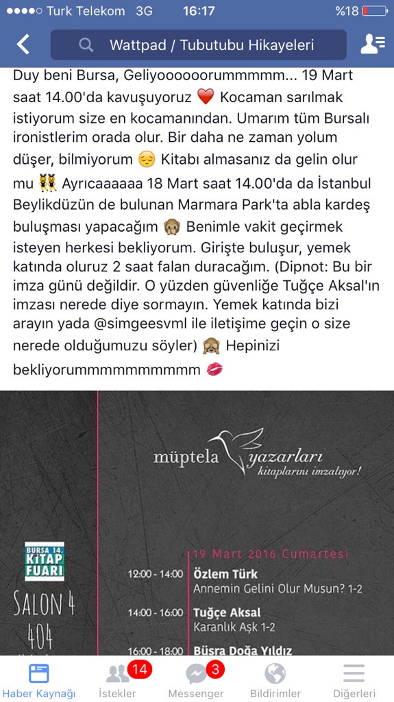 Duy beni Bursa ve İstanbul