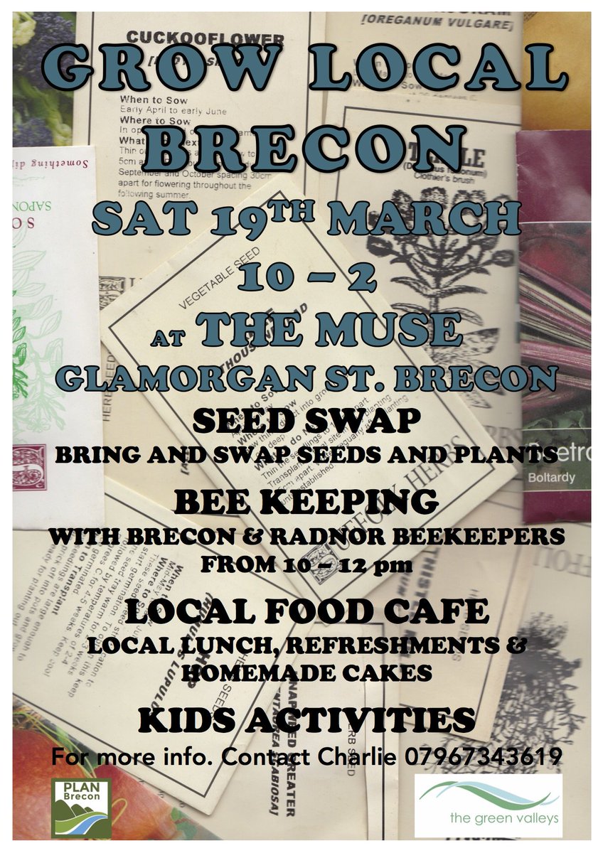 Spring is in the air! So pop along to our #Seed swap this Saturday in #Brecon pls RT: @FYIbrecon @TheMuse_Brecon