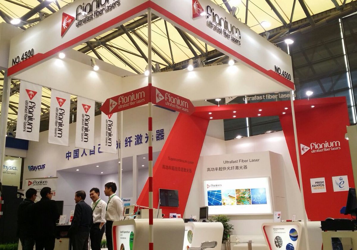FianiumLtd's tweet photo. Day one #LaserWorldofPhotonicsChina. Ultrafast #fiberlasers from @FianiumLtd - stand W4/4500 @PHOTONICSWORLD #Lasers https://t.co/sVlkreV8wa