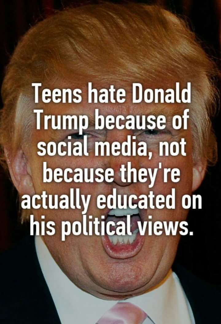 dawningold10's tweet photo. @EricTrump @realDonaldTrump my beautiful, wise teenage daughter posted this on FB.  #TrumpFan https://t.co/UOeXGC26fP