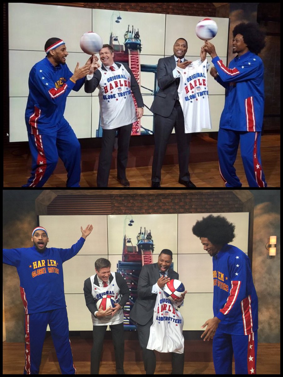 stevechenevey's tweet photo. Having a blast with @Globies - we had it for a sec @WisdomFOX5! Thx @mooseisloose45 @JulianMcClurkin #throwbackswag https://t.co/0HsOdM7IiD