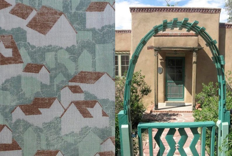TCallawayAssoc's tweet photo. My award-winning toile LUBERON in Ete’ Menthe for @holland_sherry. Sidekick: artist Gustave Baumann’s Santa Fe home. https://t.co/EZTxqKETCt