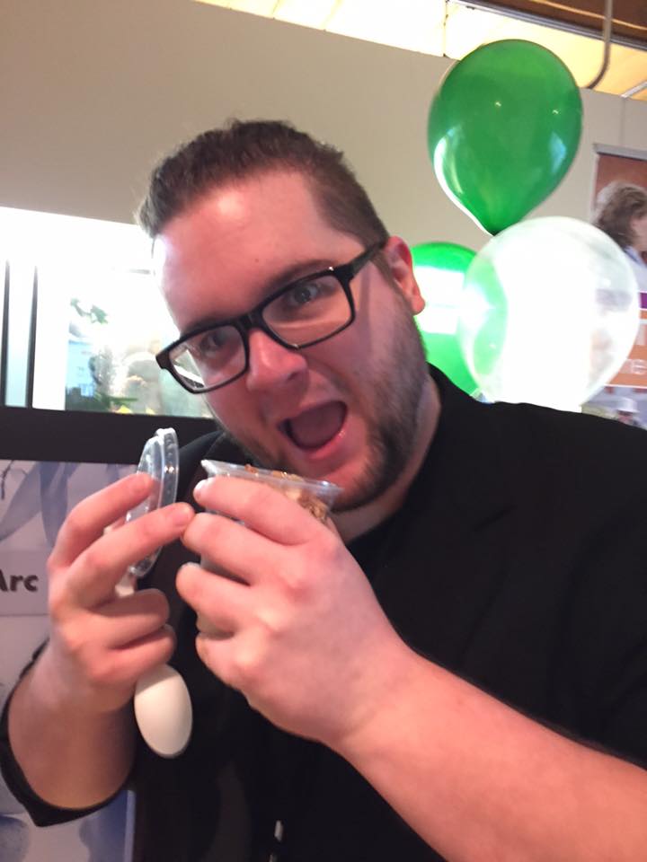 Jeremy is celebrating his health with an Organic Yogurt Parfait during Wellness Week here at Arc!