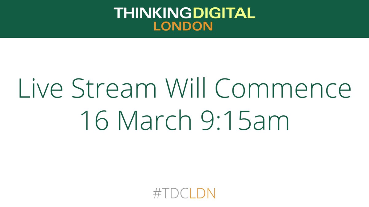 TDCLDN's tweet image. We’re livestreaming #TDCLDN tomorrow from 915am! Checkout the schedule &amp;amp; lineup at tdcldn.com/stream #London