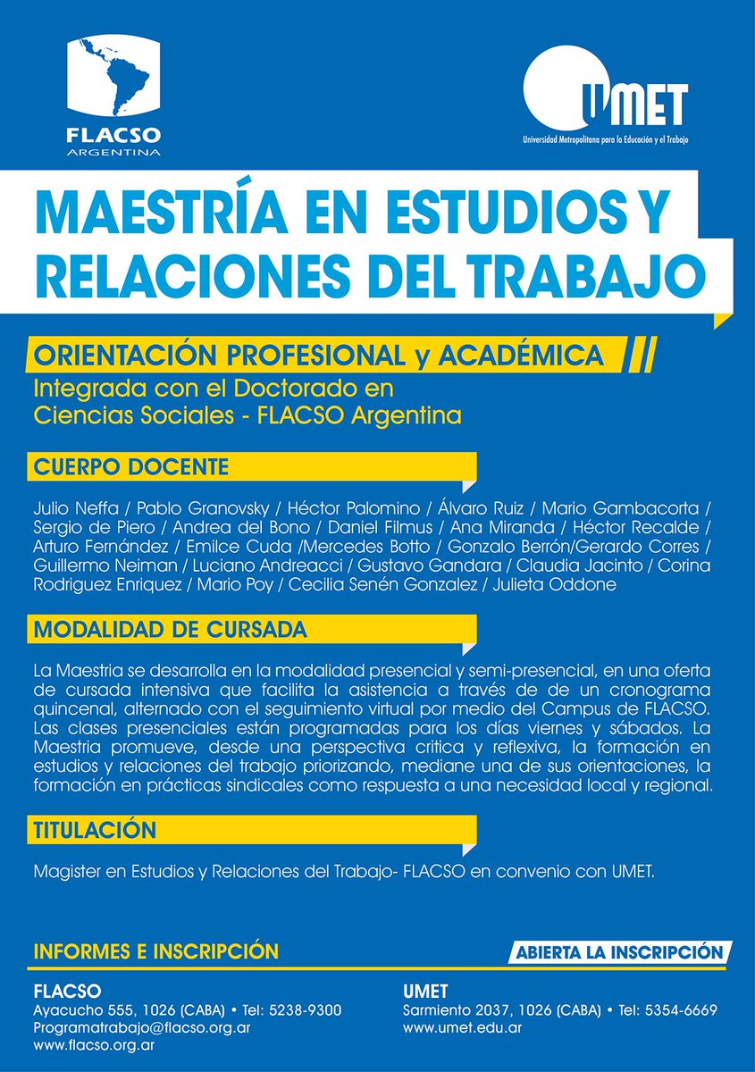 JuventudFLACSO's tweet photo. Abierta la inscripción- Ultimas vacantes! https://t.co/DJnJSUEkVW