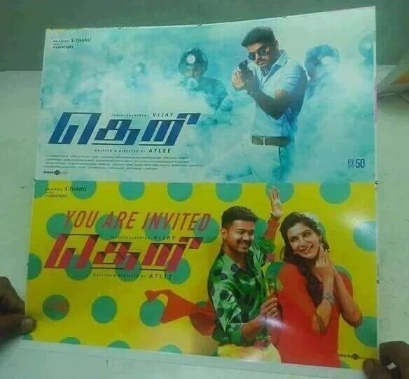 dhoomflix's tweet photo. #Theri Audio invitation Audio launch at Sathyam theatres on 20th actor #vijay @Atlee_dir @gvprakash @Samanthaprabhu2 https://t.co/lKuSgD5mwi