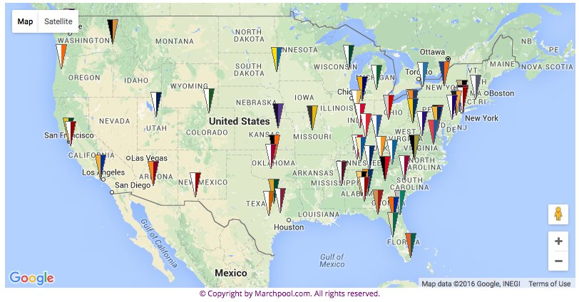 PlayMarchpool's tweet image. #SelectionMonday Here's a map of all the NCAAW teams that are dancing womens.marchpool.com/login #NCAAW #WNBA