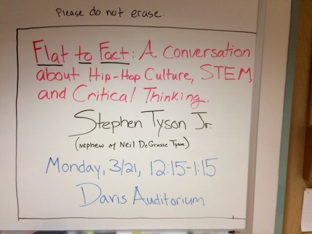 Ellect217's tweet photo. Looking forward to speaking with and performing for the students at Skidmore College! #hiphoped #TYSON #flattofact https://t.co/61f9Gp7SDo