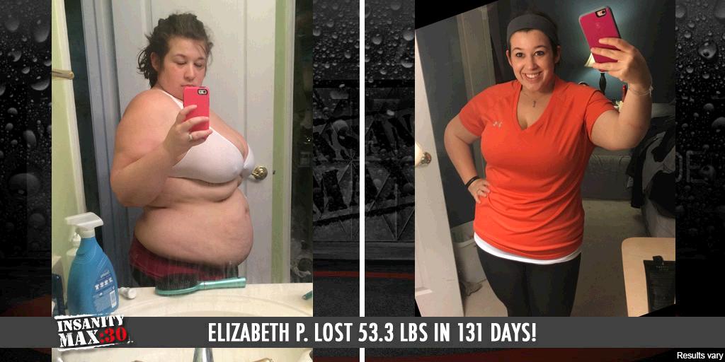 Elizabeth P. lost 53.3 lbs in 131 days with Insanity Max:30! #TransformationTuesday bchbody.life/1R0qbys
