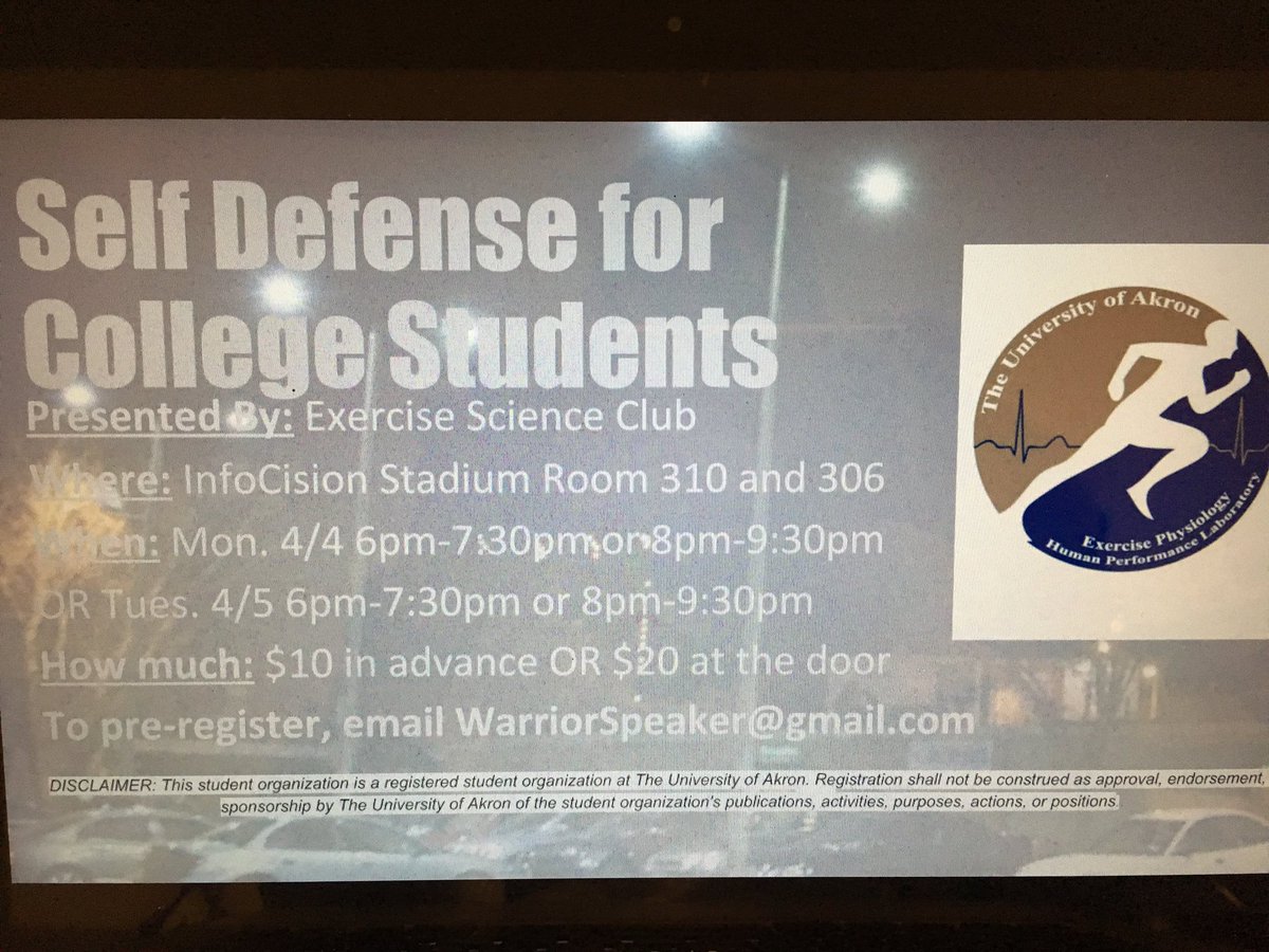 Self defense seminar April 4th and 5th from 6-7:30 or 8-9:30pm! Pre-register at commerce.cashnet.com/EXERSCLUB