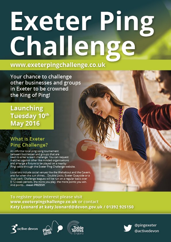 KL_ActiveDevon's tweet photo. Could you & your team be crowned Exeter Ping Champions? Register at https://t.co/s7FCPiukp2 @pingexeter #pingexeter https://t.co/Gx5CtxVW3C