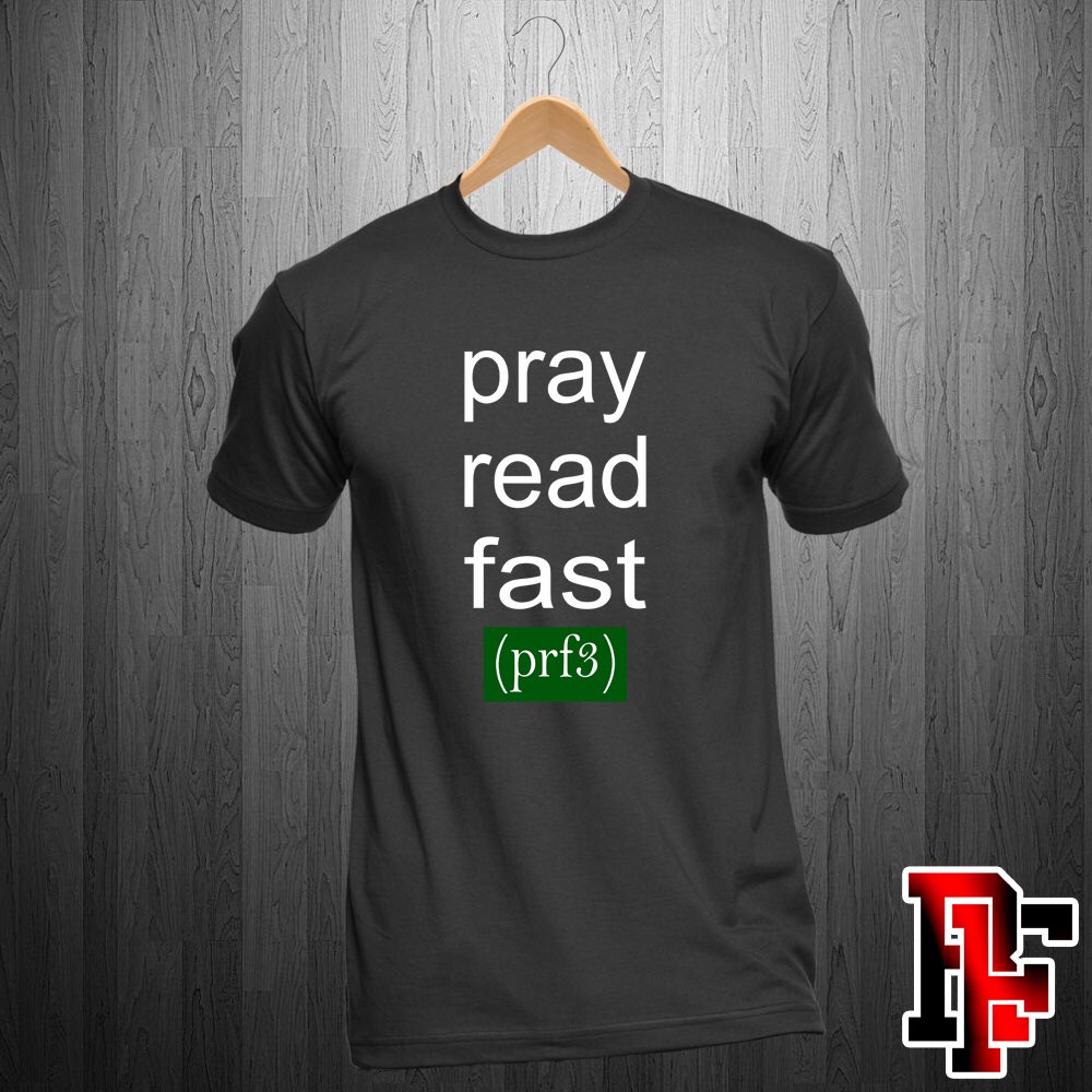 RFocused924's tweet photo. Pray, Read &amp; Fast tshirt! Click Link in Bio
#RemainFocused #Apparel #FaithBased #Clothing #prayer #askseekknock #God https://t.co/uB3UmAsR11