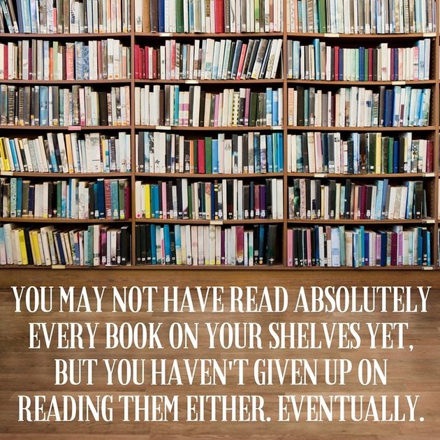There's a real reason I own books I haven't read: I can shop my shelves for a new read at ANY time! #TreatYourShelf