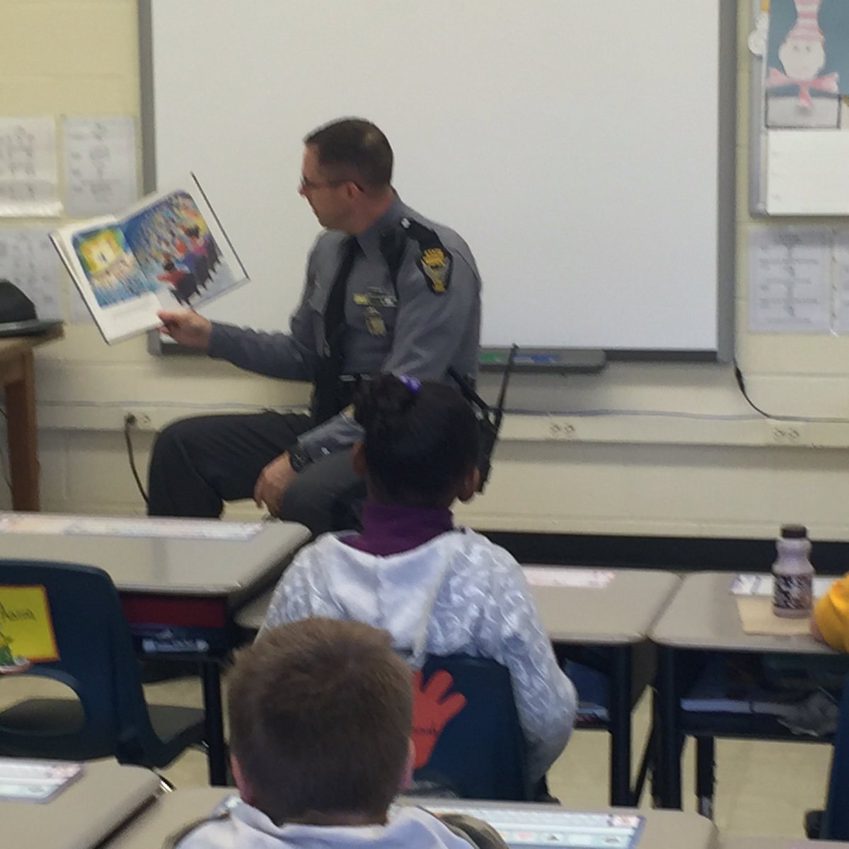 swl43062's tweet image. Right to Read week at Kirkersville Elem. Superheroes and Guest readers.