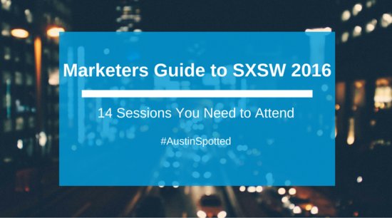 agencyspotter's tweet photo. The Marketers Guide to #SXSW 2016 - https://t.co/JqxMoyRiQO #AustinSpotted #SXSWmarketing https://t.co/jf3F2Hpynn