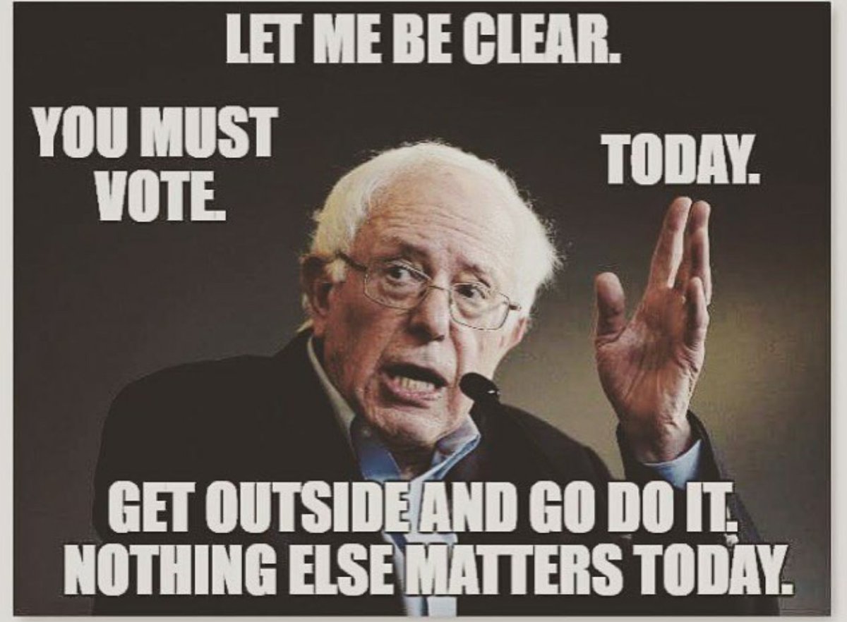 People4Bernie's tweet photo. Seriously, if you're in a #PrimaryDay state,vote. Go on strike if you have to. Take your kids to the polls if needed https://t.co/s0gmseCYB9