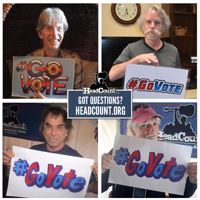 HeadCountOrg's tweet photo. IL FL MO NC + OH all have primaries today and the Dead want you to #GoVote @BobWeir @MickeyHart @BKreutzmann https://t.co/YGs0cHHKxf