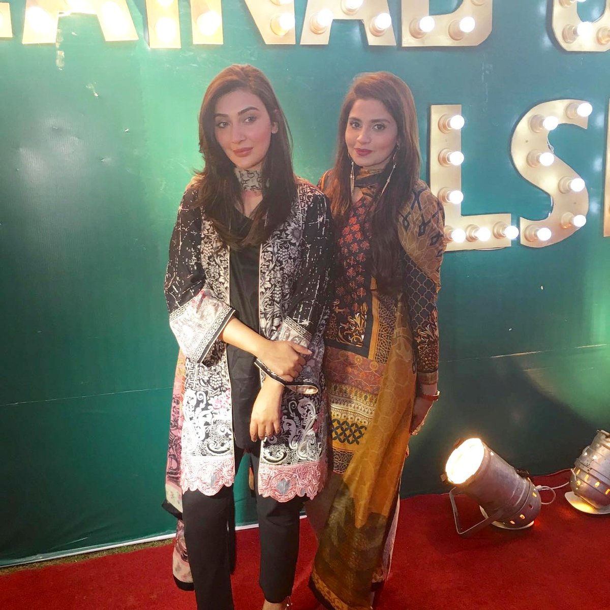 thestylespeaks's tweet photo. @Sanashahnawaz10  and @aishakhanreal  at #ZainabChottani by #LSM launch @zainabchottani @FabricsLSM  #ZCforLSM https://t.co/dWiX5KKnw5