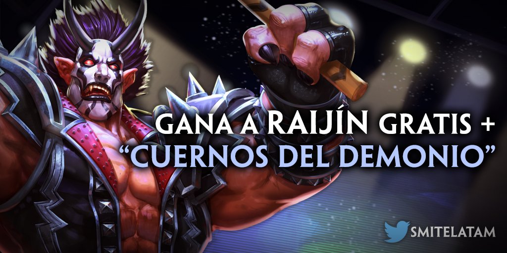 SMITEGameLA's tweet photo. ¡Sorteo de Raijín + Skin Cuernos del demonio!
Debes dar MG + RT y seguirnos.

2 Ganadores. Finaliza hoy 15:00hrs COT https://t.co/WqmOhiWfh0