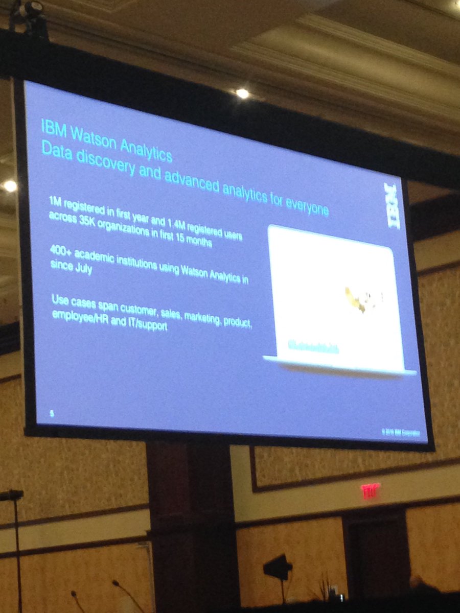 #IBMWatson 1.4M registered users in 15 month #GartnerBI