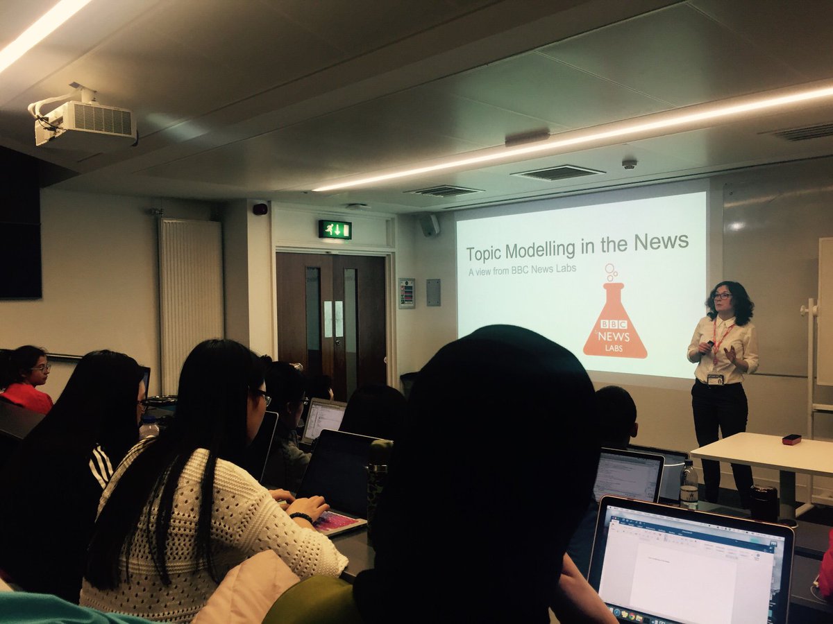 BBC_News_Labs's tweet image. Meanwhile, our @SyTpp is giving a lecture the UCL Computer Science students on Topic Modeling: