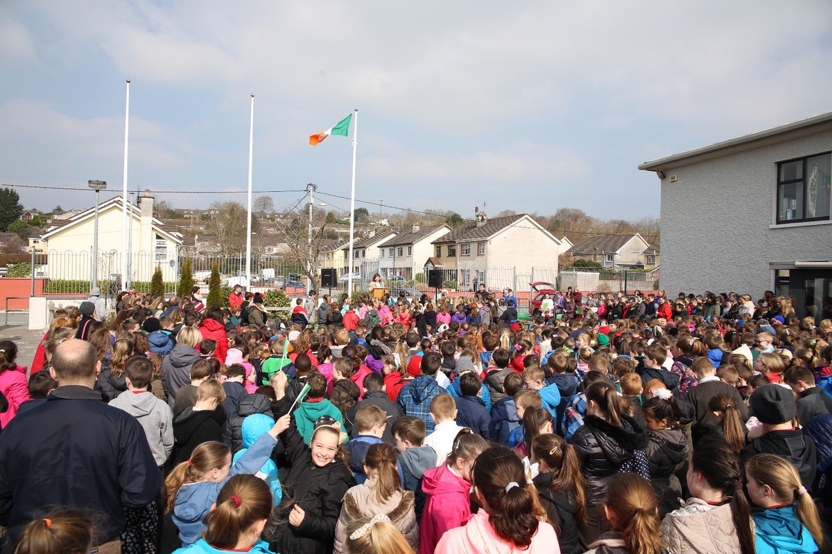 scoilnaomhiosaf's tweet photo. A proud day celebrating our heritage. Our National Flag was raised today on Proclamation Day. https://t.co/9DPXk8sx7I