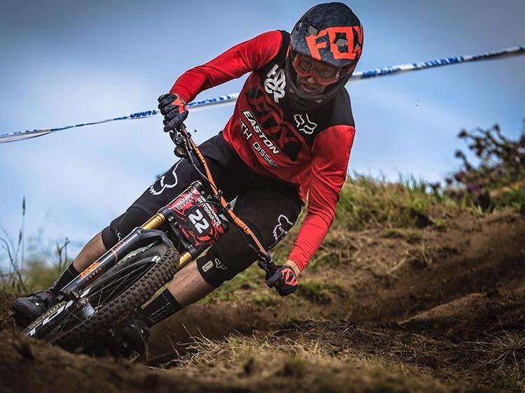 <a href="/basvsteenbergen/">bas van steenbergen</a> on his way to a solid 14th at the #crankworx rotorua DH race. #eastonadvantage #eyesontheprize