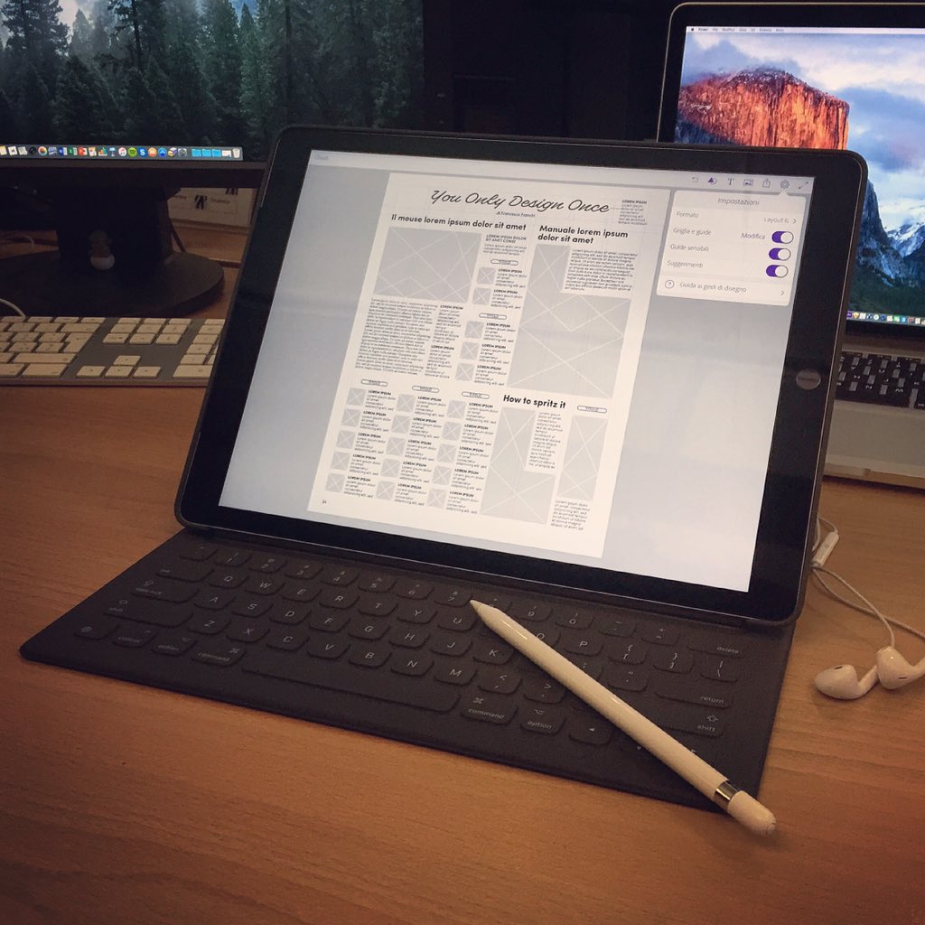 ffranchi's tweet photo. Preview della prossima rubrica #YODO impaginata con #iPadPro #AdobeComp e #ApplePencil - #IL79 #YouOnlyDesignOnce https://t.co/LXzV3oVfpu