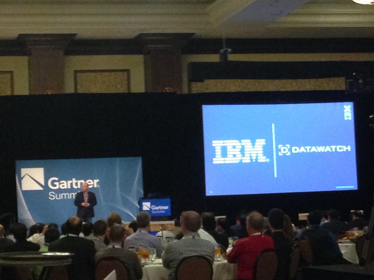 #Datawatch on stage with #IBMWatson at #GartnerBI announcing partnership