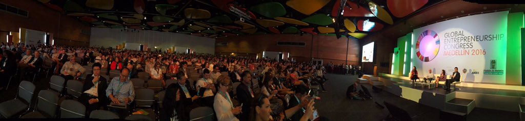 Grt panel on the growing #startupworld. "Entrepreneurs by nature are problem solvers. They are heroes." #GEC2016