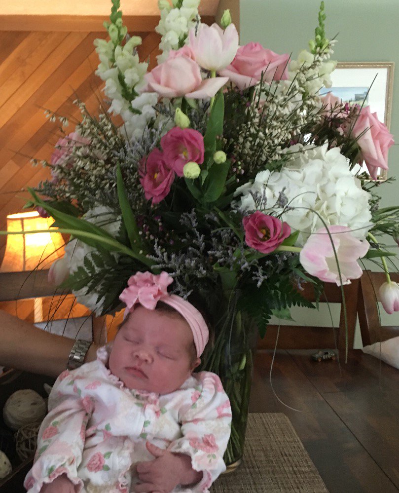 Thank you cheer fam for the AMAZING flowers!! Miss you girls, can't wait for you to meet Paige!