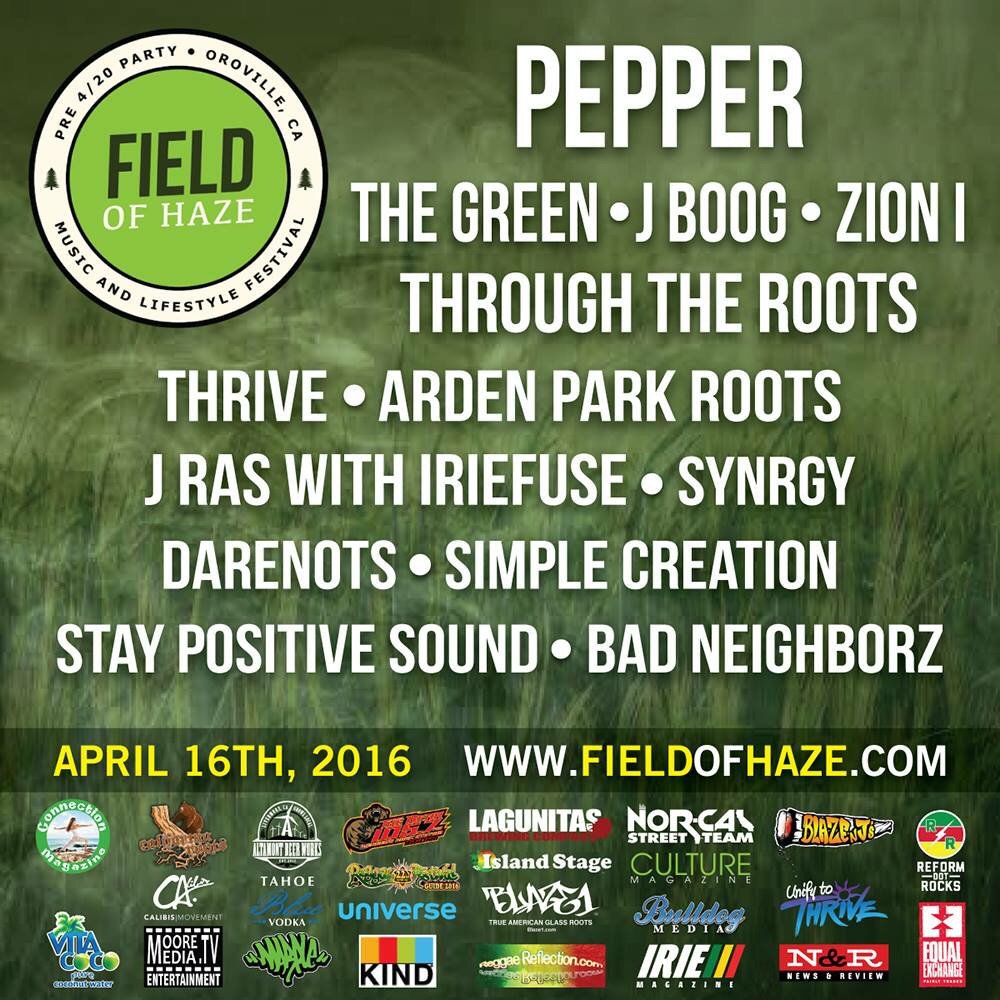 NorCalStTm's tweet photo. Get your tickets for @FIELDOFHAZE!!! Pre #420 Party! April 16, 2016 in Oroville,CA @Calrootsfest #ItsAMovement #NCST https://t.co/hqGuDdAWsa