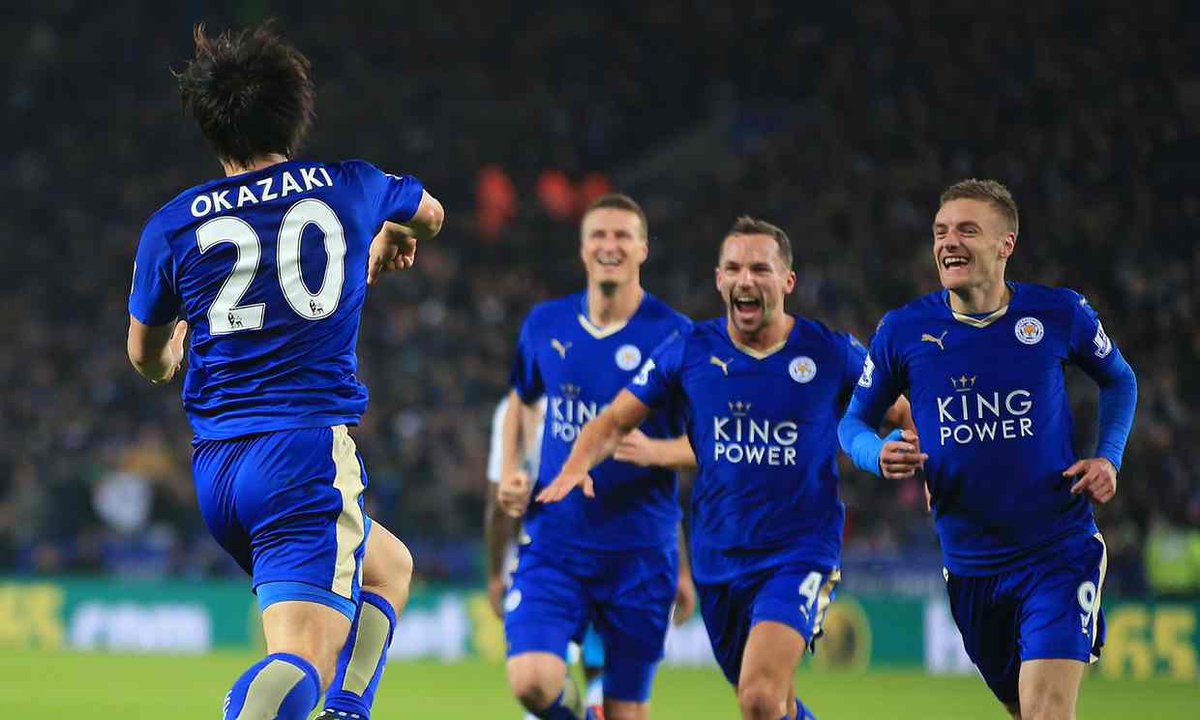 guardian's tweet image. Would Leicester winning the title be the most unexpected thing you've seen in football? gu.com/p/4hhn4/stw
