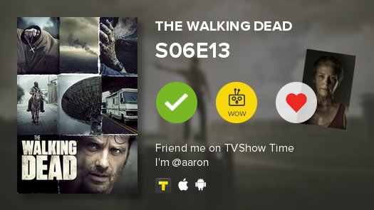 tributoes's tweet image. acabei de assistir o S06E13 de The Walking Dead :-) tvshowtime.com/show/153021/ep…