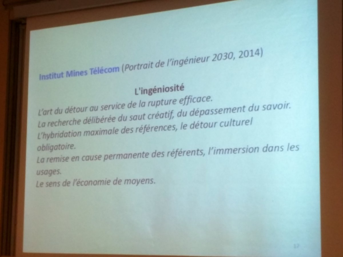 AM_RechTech's tweet image. La description de l&apos;ingénieur 2030 par @Mines_Telecom est proche du designer d&apos;aujourd&apos;hui @AlainCadix