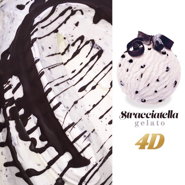gelateria4d's tweet photo. Not to be confused with #chocolatechip #icecream, #Stracciatella #4D #gelato will literally #meltinyourmouth 😋 https://t.co/0JfLTMYLBV