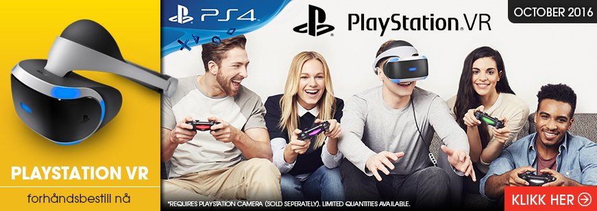 GameStopNorge's tweet photo. PlayStation VR - Forhåndsbestill Nå: https://t.co/3XoUzyxStb https://t.co/6oTHLOXU4c